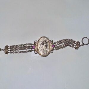 Vintage Sterling Silver and Ruby bracelet